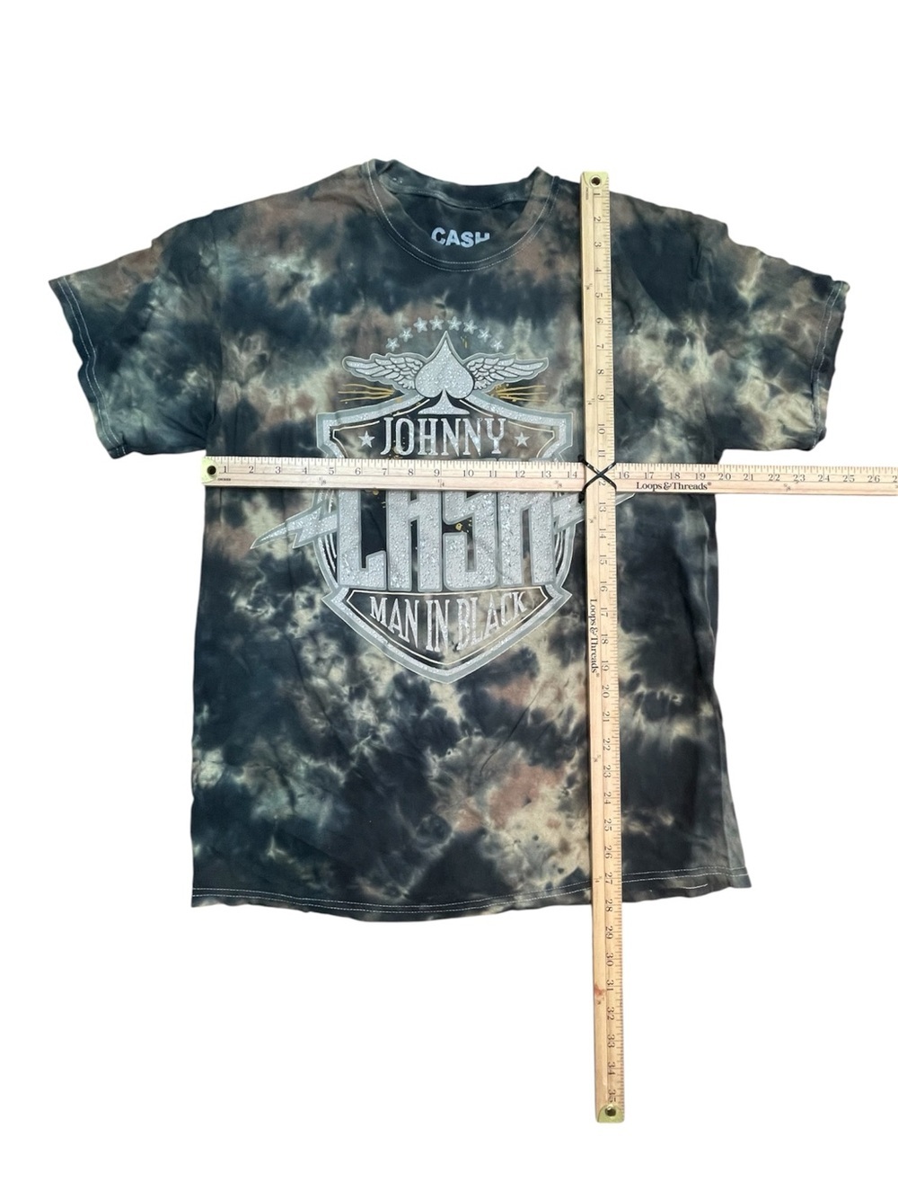 Johnny Cash Tie-Dye Graphic Tee - Size: Large Man in Black - Picture 3 of 6